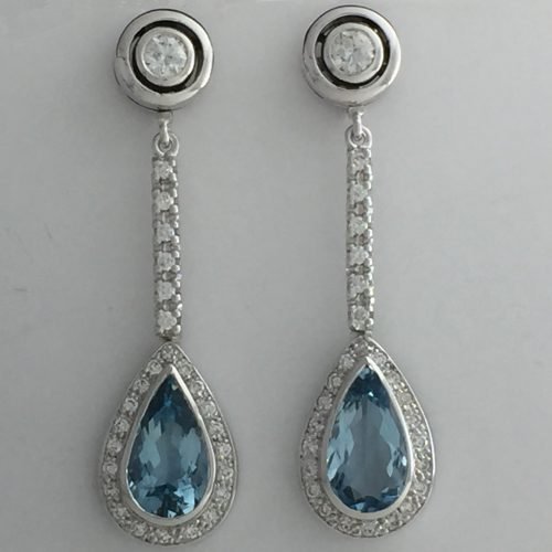 Pendientes de Oro Blanco naturales