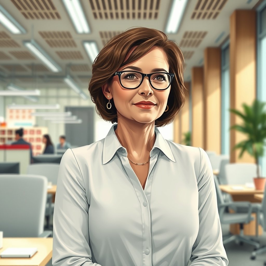 Ilustración editorial de un entorno corporativo moderno y estratégico representando liderazgo en marketing.