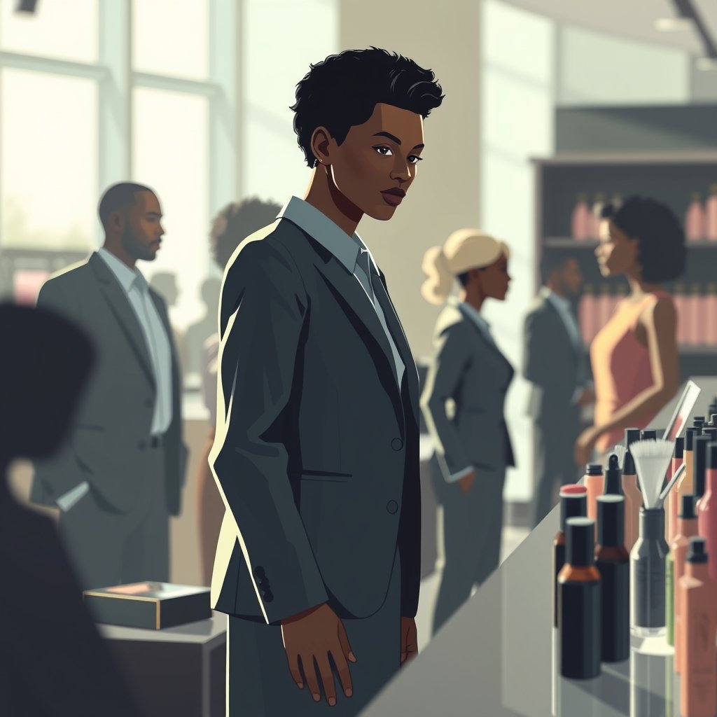 Ilustración conceptual sobre la diversidad y la lucha contra la discriminación estética en el ámbito corporativo.